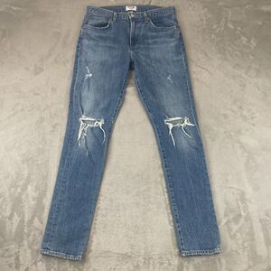 AGOLDE Jeans Men 32x32 Blue Wash Slim Fit Tapered Distressed Look‎ Designer USA
